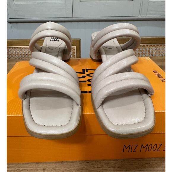 Miz Mooz NYC Oceana Heels Sandals Cream Leather Size 9/9.5 US 40 EU NIB Wedding - Picture 6 of 15